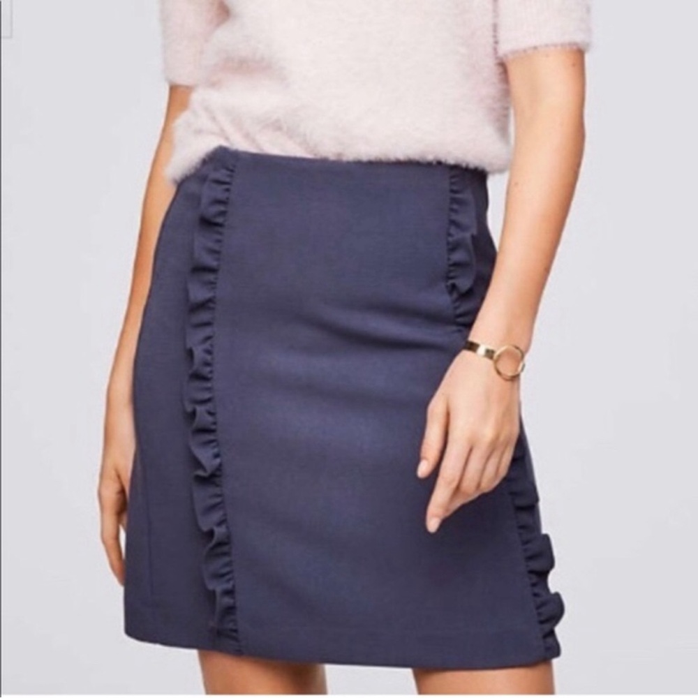LOFT Ruffle Mini Skirt, 4